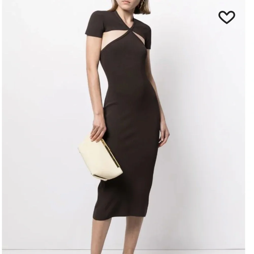 SOLD - KHAITE Piera Dress in Brown (cutout detail) - Picture 2 of 6